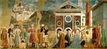  Francesca Painting - Discovery And Proof Of The True Cross Italian Renaissance humanism Piero della Francesca